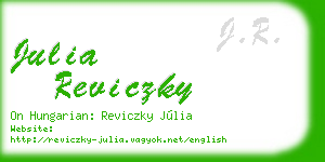 julia reviczky business card